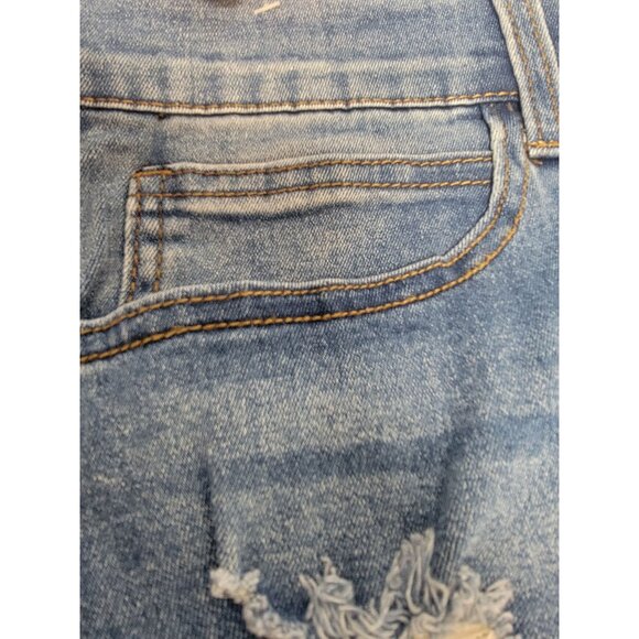 Blue Turtle Womens Sustainable Distressed Denim Jeans With Patchwork Design & St - Picture 5 of 8